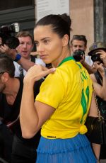 ADRIANA LIMA in Brazil Jersey Out in Paris 07/02/2018