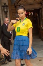 ADRIANA LIMA in Brazil Jersey Out in Paris 07/02/2018