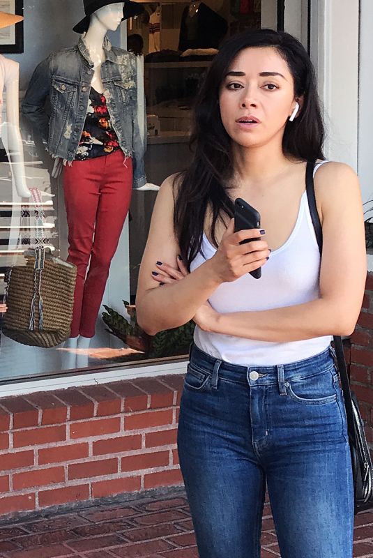 AIMEE GARCIA Out Shopping at Fred Segal in West Hollywood 07/24/2018