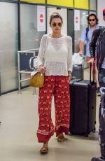 ALESSANDRA AMBROSIO Arrives at Tegel Airport in Berlin 07/01/2018