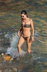 ALESSANDRA AMBROSIO in Bikini at a Beach in Ibiza 07/08/2018