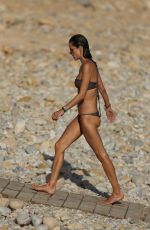 ALESSANDRA AMBROSIO in Bikini at a Beach in Ibiza 07/08/2018