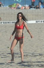 ALESSANDRA AMBROSIO in Bikini at a Beach in Los Angeles 07/22/2018