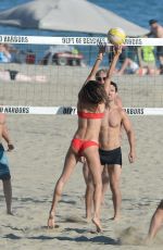 ALESSANDRA AMBROSIO in Bikini at a Beach in Los Angeles 07/22/2018