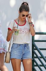 ALESSANDRA AMBROSIO in Denim Shorts at Malibu Country Mart 07/16/2018