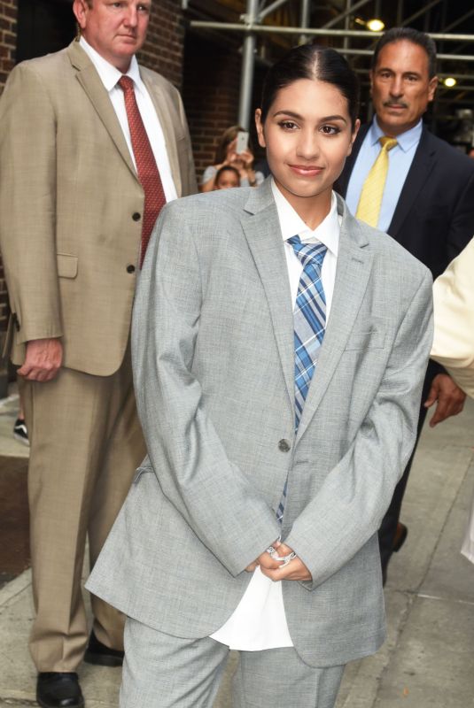 ALESSIA CARA in Oversized Suit at Late Show with Stephen Colbert in New York 07/11/2018