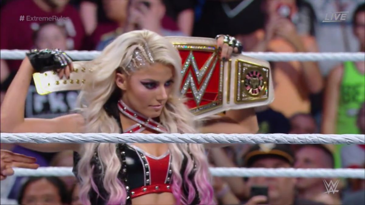 ALEXA BLISS at WWE Extreme Rules in Pittsburgh 07/15/2018.