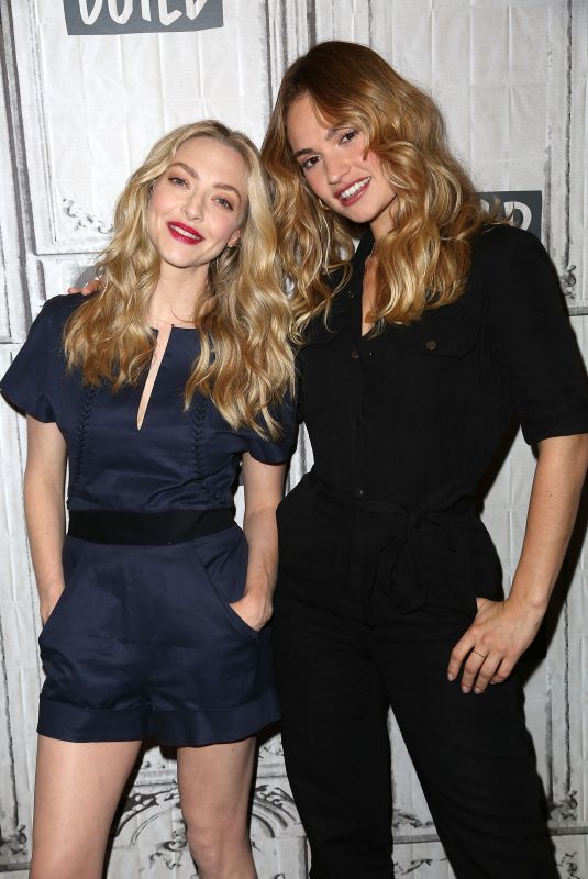 AMANDA SEYFRED andLILY JAMES at AOL Build in New York 07/19/2018
