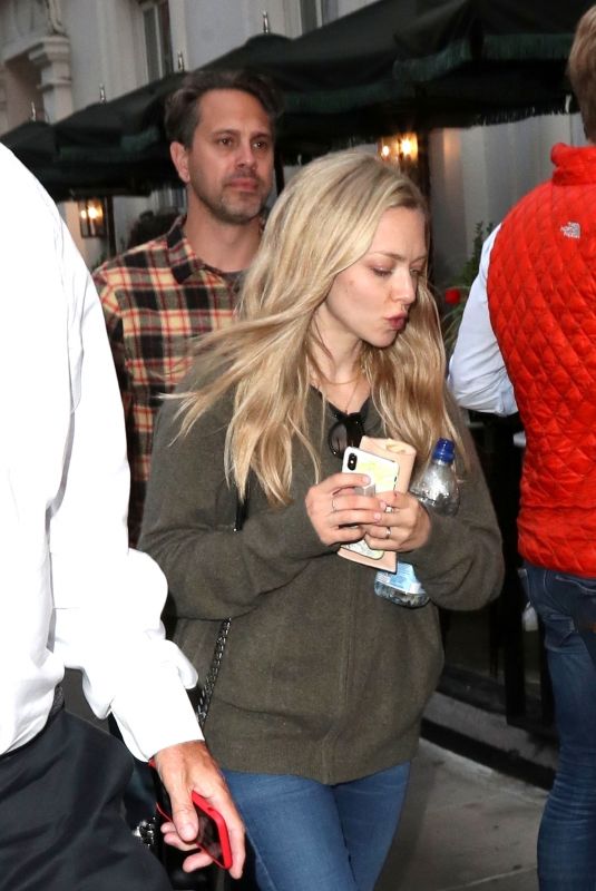 AMANDA SEYFRIED and Thomas Sadoski Leaving Townhouse in London 07/09/2018