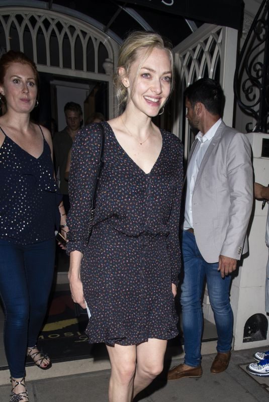 AMANDA SEYFRIED Out in London 07/15/2018