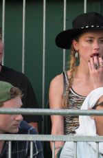AMBER HEARD and Vito Schnabel at Wimbledon Tennis Championships in London 07/07/2018