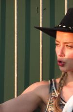 AMBER HEARD and Vito Schnabel at Wimbledon Tennis Championships in London 07/07/2018