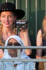 AMBER HEARD and Vito Schnabel at Wimbledon Tennis Championships in London 07/07/2018