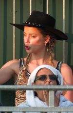 AMBER HEARD and Vito Schnabel at Wimbledon Tennis Championships in London 07/07/2018