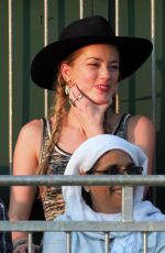 AMBER HEARD and Vito Schnabel at Wimbledon Tennis Championships in London 07/07/2018