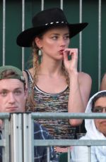 AMBER HEARD and Vito Schnabel at Wimbledon Tennis Championships in London 07/07/2018