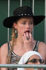 AMBER HEARD and Vito Schnabel at Wimbledon Tennis Championships in London 07/07/2018
