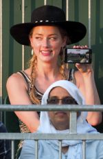 AMBER HEARD and Vito Schnabel at Wimbledon Tennis Championships in London 07/07/2018