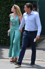 AMBER HEARD and Vito Schnabel at Wimbledon Tennis Championships in London 07/09/2018