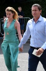 AMBER HEARD and Vito Schnabel at Wimbledon Tennis Championships in London 07/09/2018