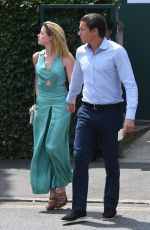 AMBER HEARD and Vito Schnabel at Wimbledon Tennis Championships in London 07/09/2018