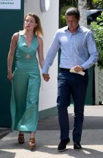 AMBER HEARD and Vito Schnabel at Wimbledon Tennis Championships in London 07/09/2018