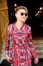 AMBER HEARD Leaves Her Hotel in Paris 07/04/2018
