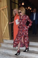 AMBER HEARD Out for Dinner in Paris 07/04/2018