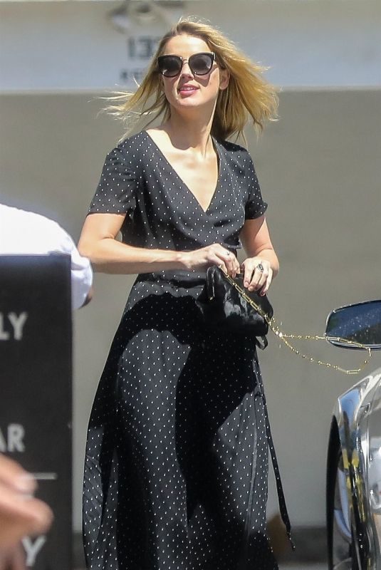 AMBER HEARD Out for Lunch at Honor Bar in Beverly Hills 07/24/2018