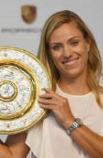 ANGELIQUE KERBER at a Press Conference in Stuttgart 07/17/2018