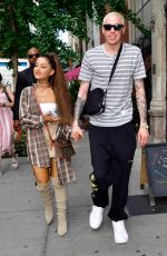 ARIANA GRANDE and Pete Davidson Shopping at Barney