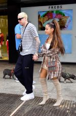 ARIANA GRANDE and Pete Davidson Shopping at Barney