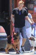 ARIEL WINTER and Levi Meaden Out with Their Dogs in Los Angeles 07/03/2018