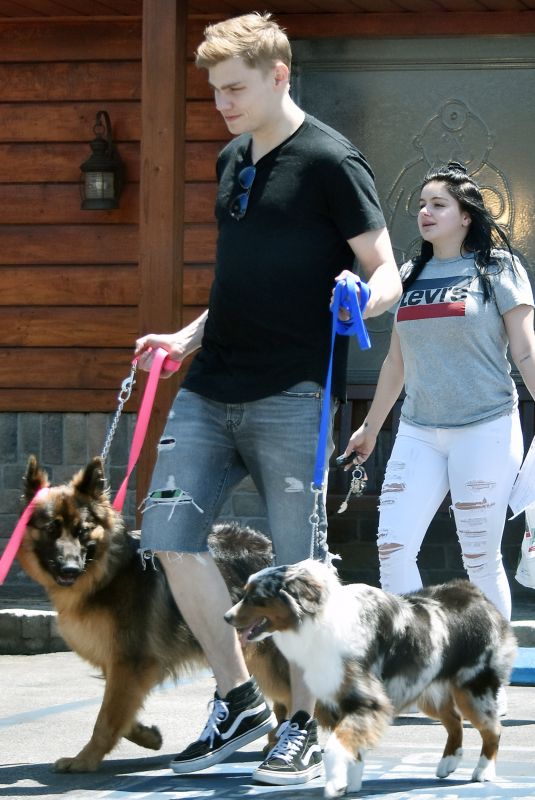 ARIEL WINTER and Levi Meaden Out with Their Dogs in Los Angeles 07/03/2018