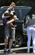 ARIEL WINTER and Levi Meaden Out with Their Dogs in Los Angeles 07/03/2018