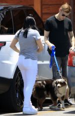 ARIEL WINTER and Levi Meaden Out with Their Dogs in Los Angeles 07/03/2018