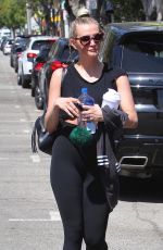 ASHLEE SIMPSON Leaves a Gym in Studio City 07/19/2018