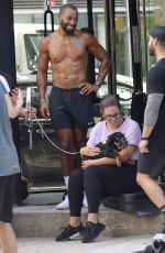 ASHLEY GRAHAM and Justin Ervin Work Out at Dogpound Gym in New York 07/24/2018