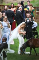 ASHLEY GREENE and Paul Khoury at Their Wedding Reception in San Jose 07/07/2018