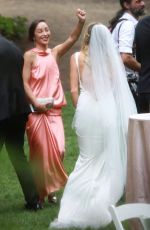 ASHLEY GREENE and Paul Khoury at Their Wedding Reception in San Jose 07/07/2018