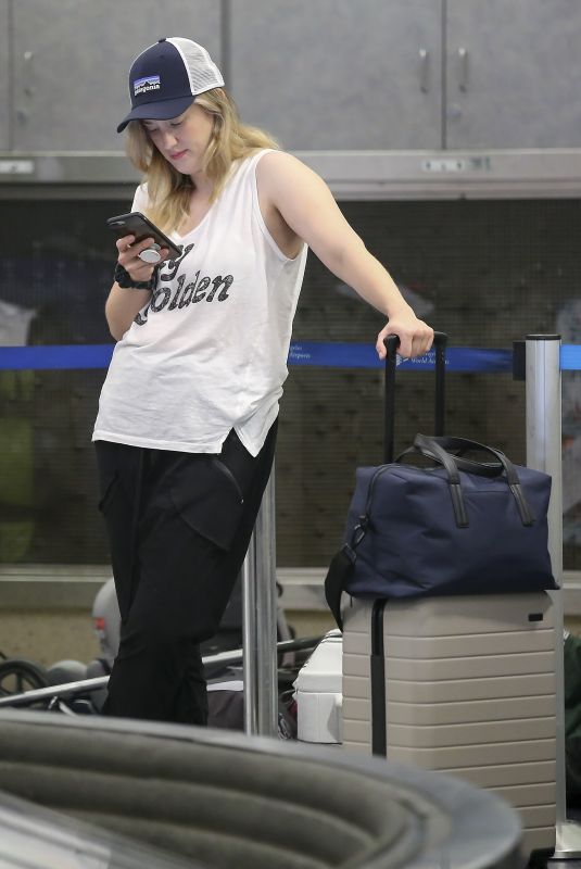 ASHLEY JOHNSON at LAX Airport in Los Angeles 07/11/2018