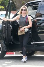 ASHLEY TISDALE Arrives at Saks Fifth Avenue in Beverly Hills 07/09/2018