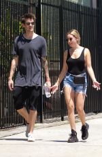 ASHLEY TISDALE in Jeans Shorts Out in Los Angeles 07/14/2018