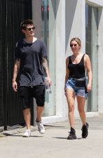 ASHLEY TISDALE in Jeans Shorts Out in Los Angeles 07/14/2018