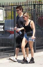ASHLEY TISDALE in Jeans Shorts Out in Los Angeles 07/14/2018