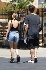 ASHLEY TISDALE in Jeans Shorts Out in Los Angeles 07/14/2018