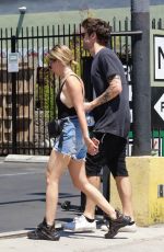 ASHLEY TISDALE in Jeans Shorts Out in Los Angeles 07/14/2018