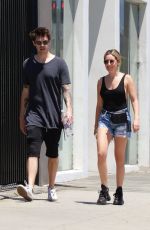 ASHLEY TISDALE in Jeans Shorts Out in Los Angeles 07/14/2018