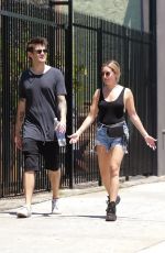 ASHLEY TISDALE in Jeans Shorts Out in Los Angeles 07/14/2018