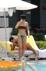 AURORA RAMAZZOTTI in Bikini at a Pool in Miami 07/20/2018